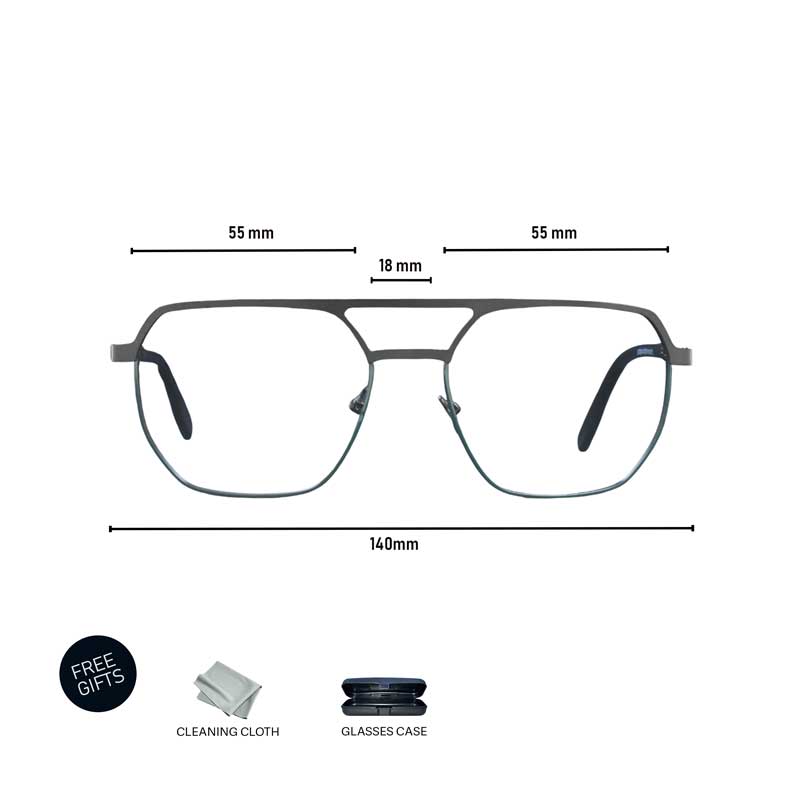 Prada Aviator Gun Metal VU14